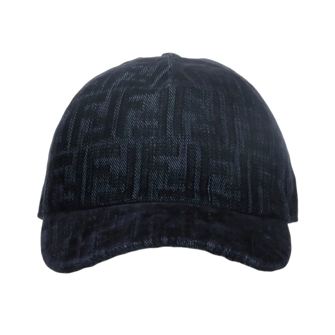 FXQ768APVBF1Q34 Fendi FF Denim Baseball Cap Blue