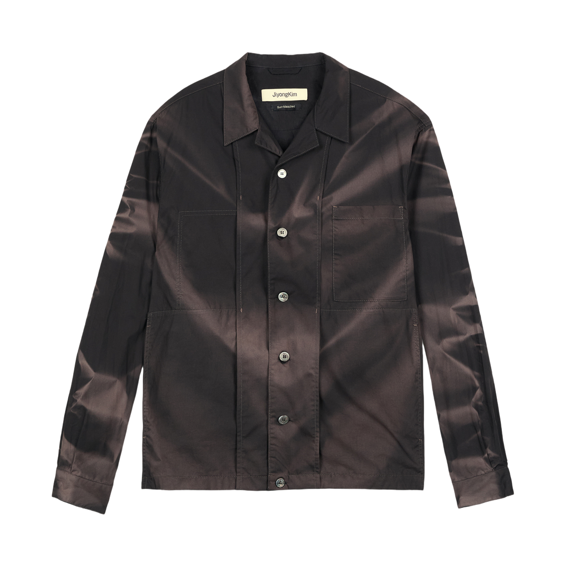 지용 킴 썬 블리치드 오버 셔츠 블랙(Jiyong Kim Sun Bleached Over Shirt Black)