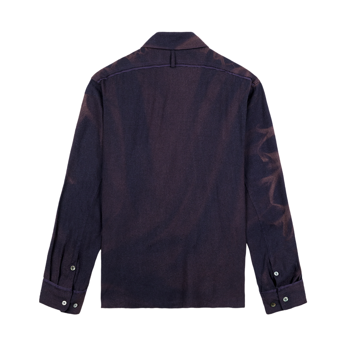 지용 킴 썬 블리치드 디태처블 칼라 셔츠 퍼플(Jiyong Kim Sun Bleached Detachable Collar Shirt Purple) - 2