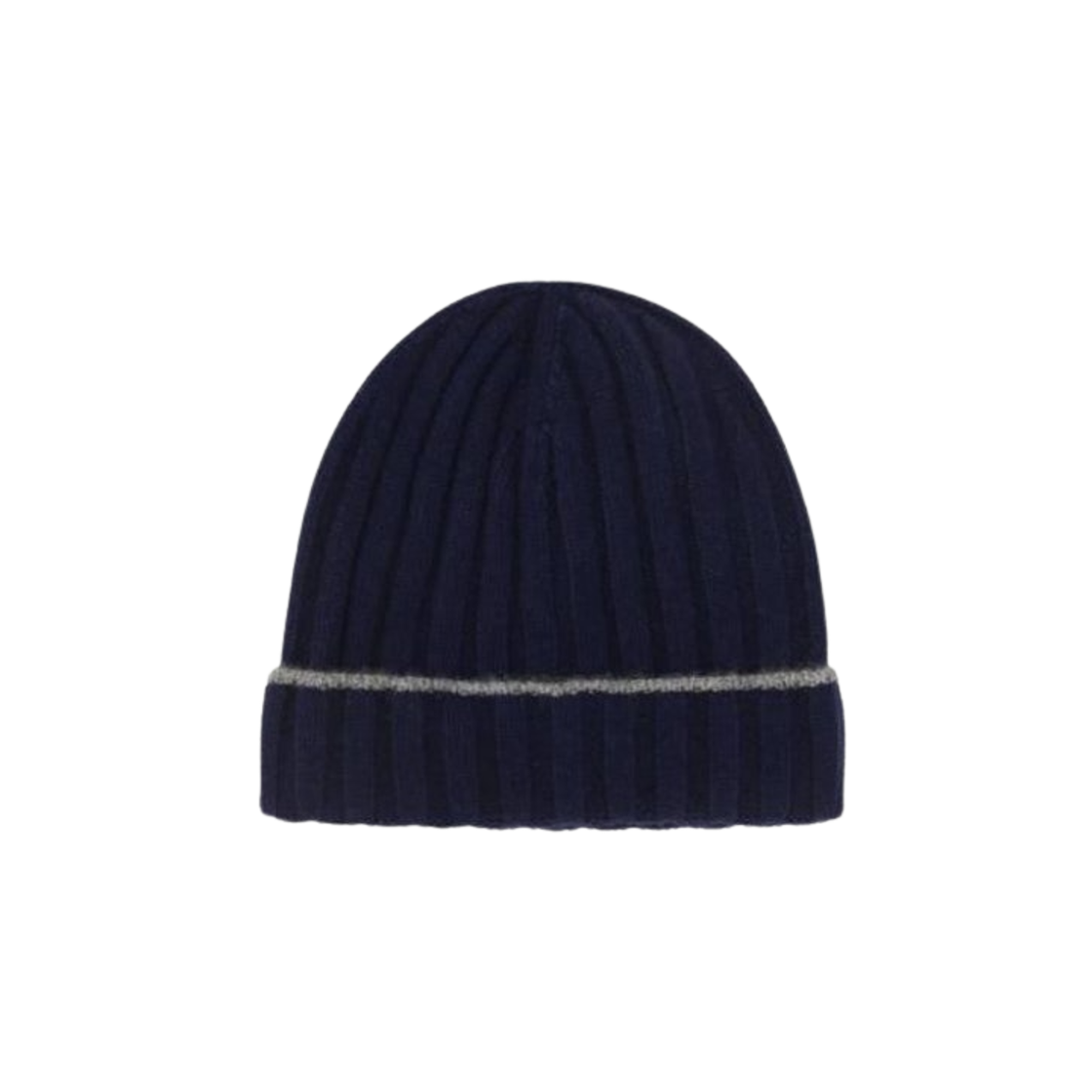 M2240900-CA058 Brunello Cucinelli Cashmere Rib Knit Beanie Navy