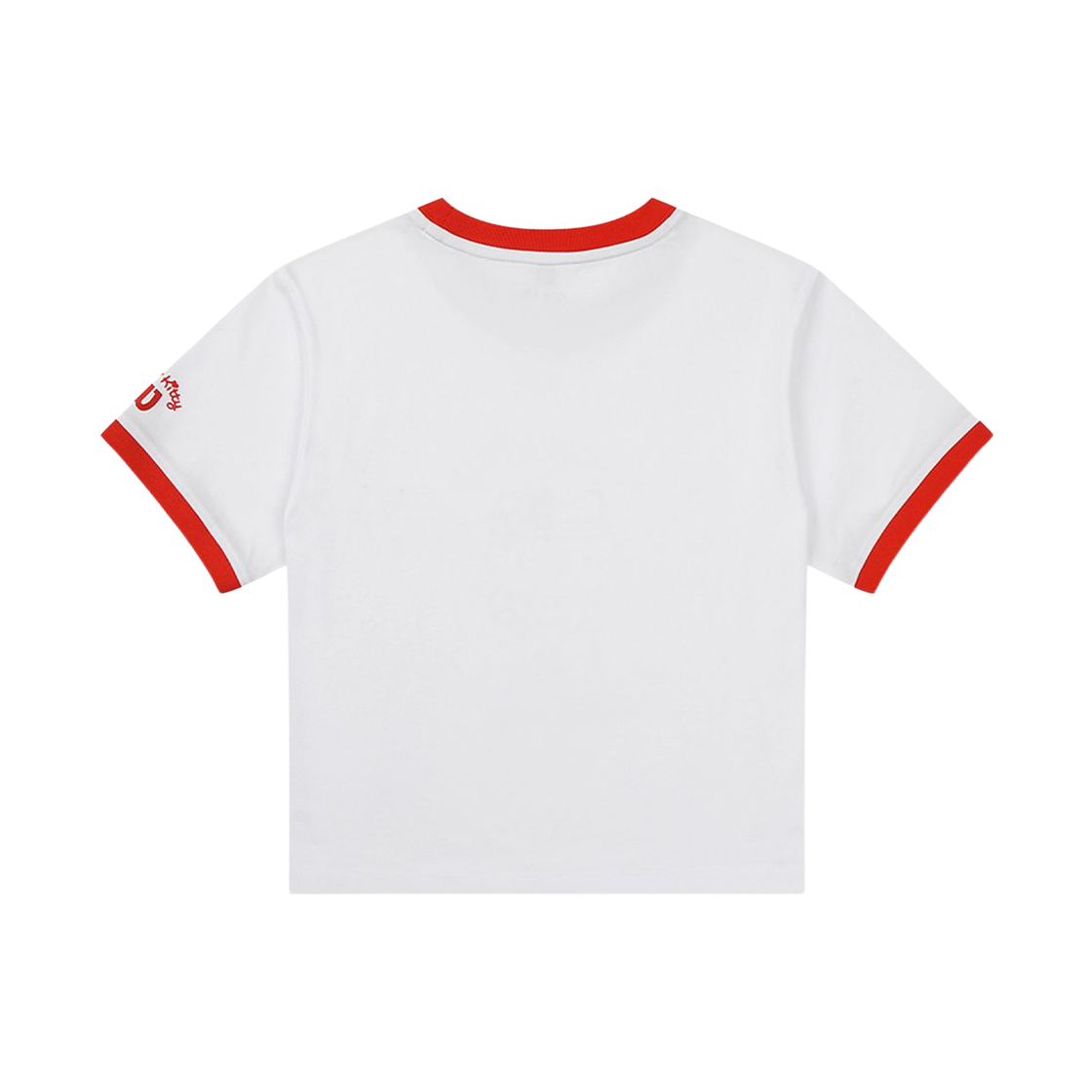 (W) 윌슨 x 산리오 캐릭터즈 헬로키티 그래픽 링거 크롭 티셔츠 화이트((W) Wilson x Sanrio Characters Hello Kitty Graphic Ringer Crop T-Shirt White) - 2