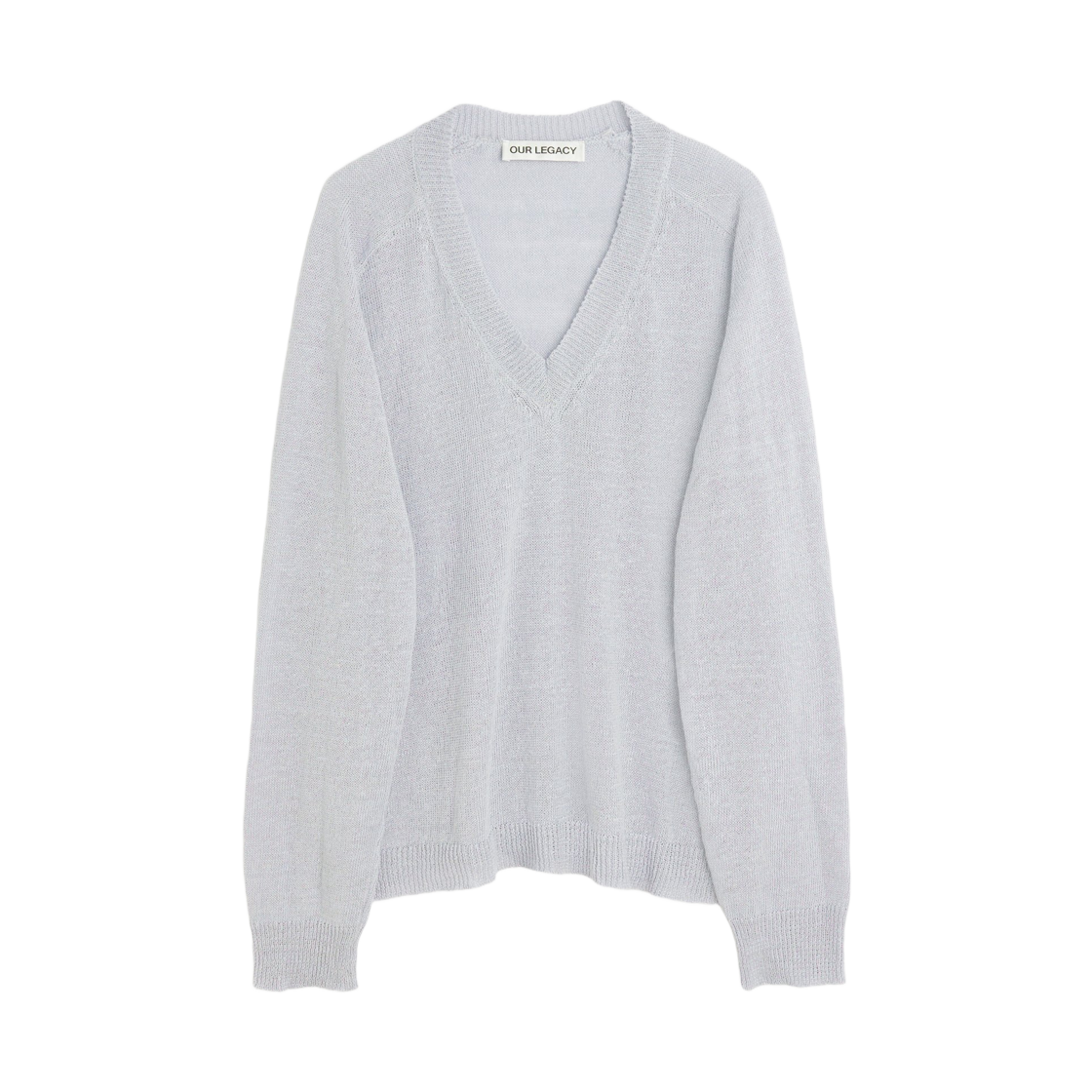 아워레가시 르 브이넥 파우더 블루 싸이클론 리넨(Our Legacy Rue V-Neck Powder Blue Cyclone Linen) - 1