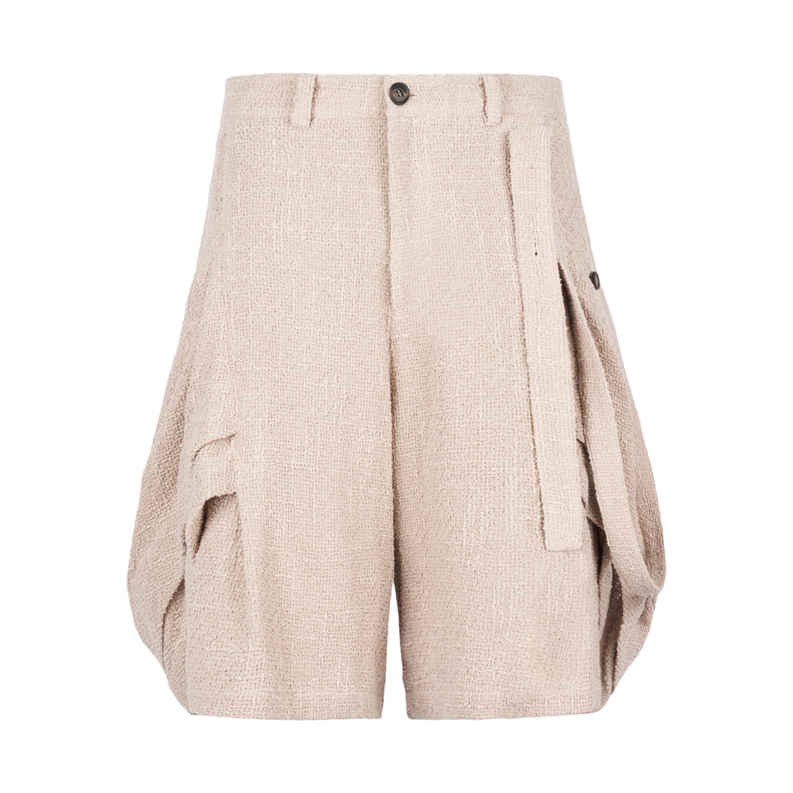 지용 킴 레이어드 패널 스트랩 쇼츠 베이지(Jiyong Kim Layered Panel Strap Shorts Beige)