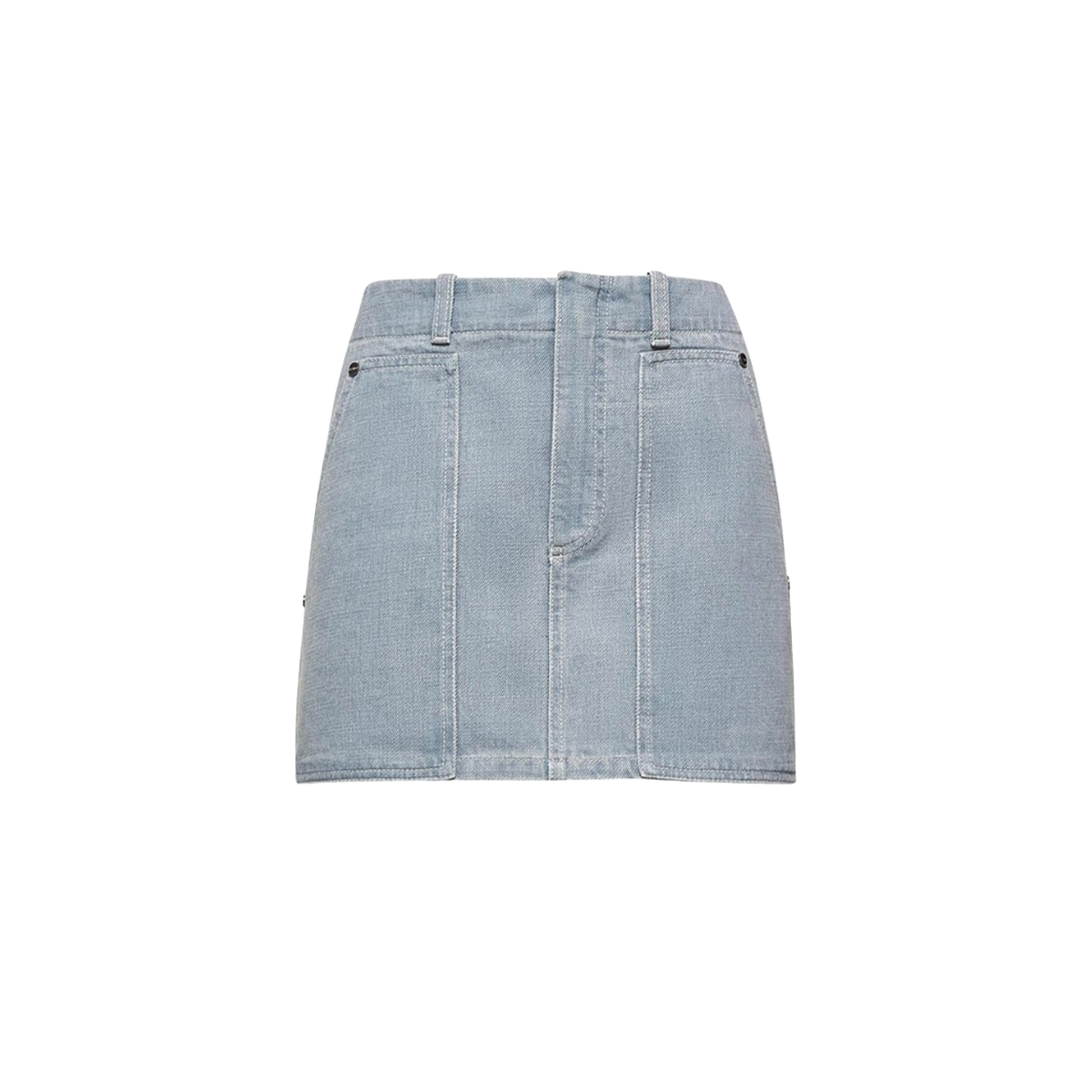 (W) 펜디 데님 스커트 라이트 블루((W) Fendi Denim Skirt Light Blue) - 1