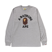 BAPE College L/S T-Shirt Gray