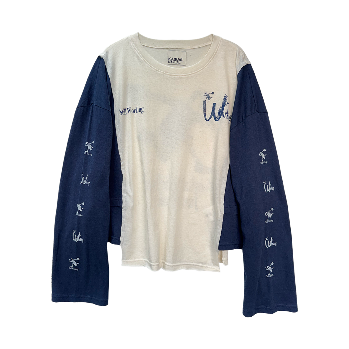 캐주얼 매뉴얼 워크타입 티셔츠 네이비(Kasual Manual Worktype T-Shirt Navy) - 2