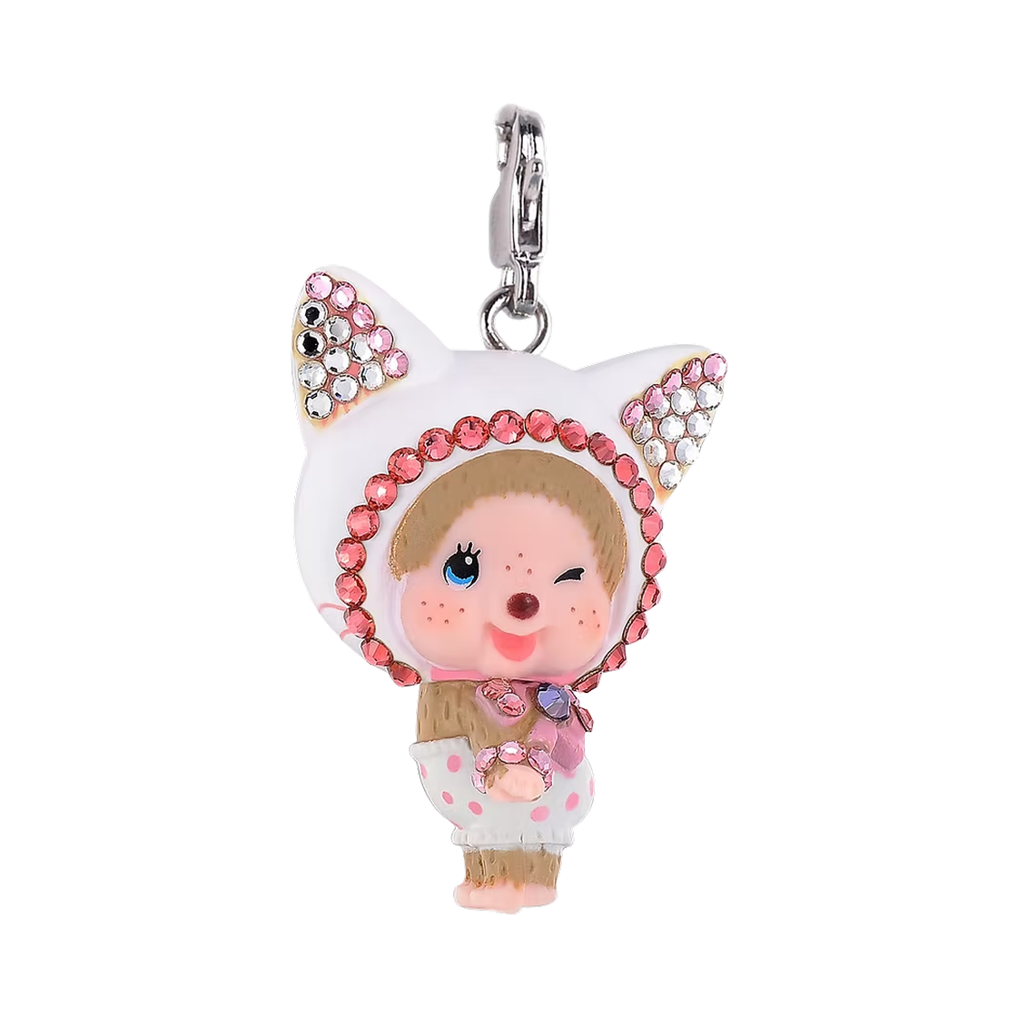 몬치치 고양이 몬치치 참 화이트(Monchhichi Cat Monchhichi Charm White)