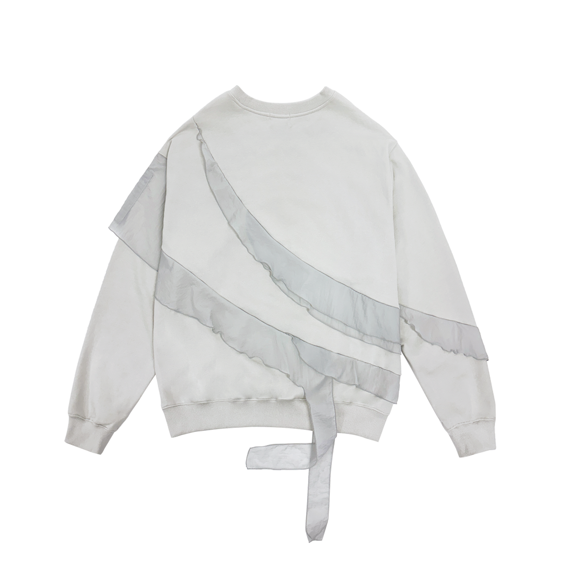 디프런티스 시어 러플 스웻셔츠 오트(DIFFERENTIS Sheer Ruffled Sweatshirt Oat) - 2