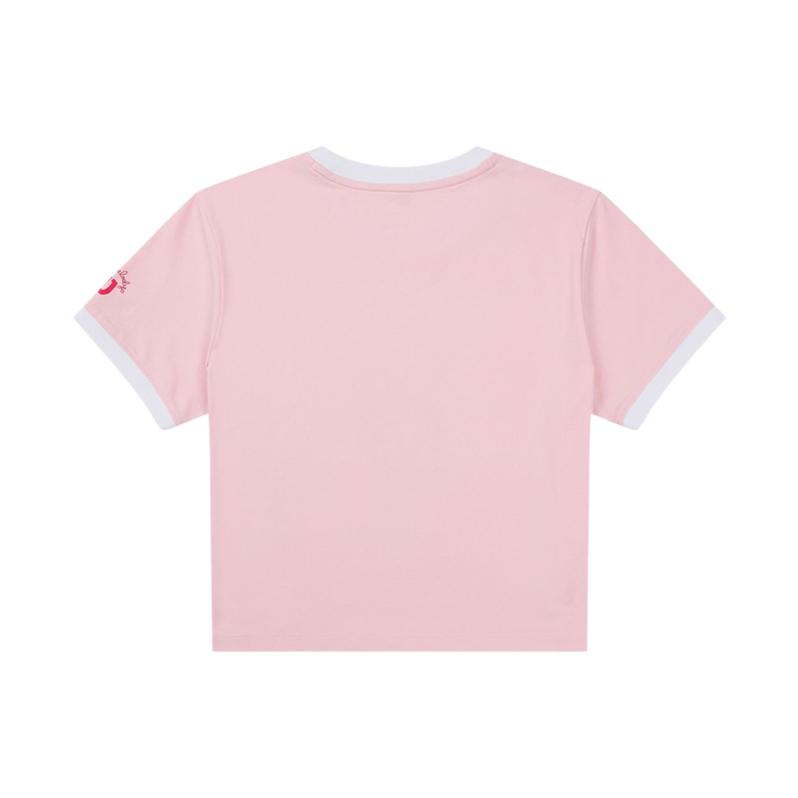 (W) 윌슨 x 산리오 캐릭터즈 마이 멜로디 그래픽 링거 크롭 티셔츠 라이트 핑크((W) Wilson x Sanrio Characters My Melody Graphic Ringer Crop T-Shirt Light Pink) - 2