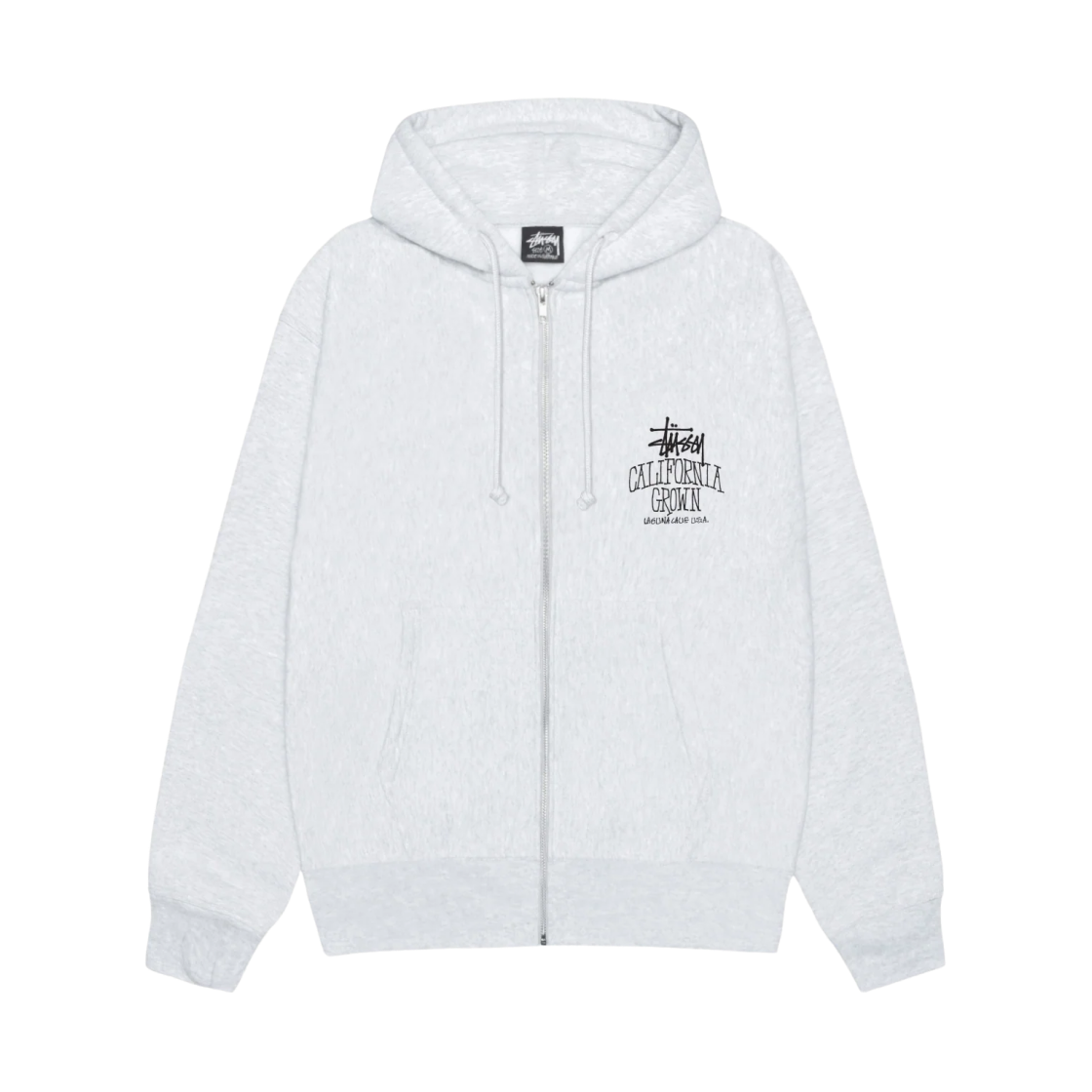 스투시 캘리 그로운 집 후드 애쉬 헤더