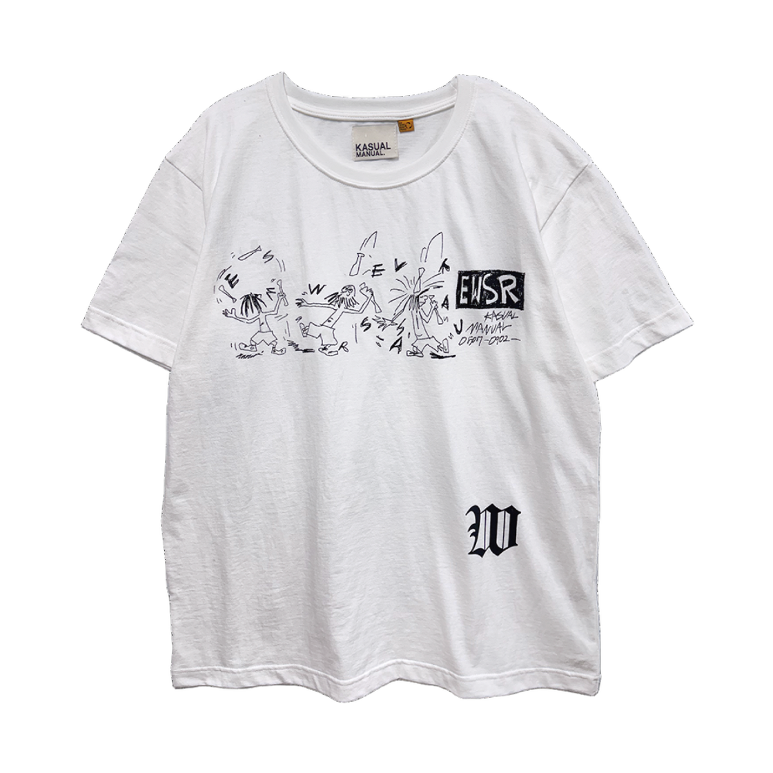 km25fw11 Kasual Manual Doodle T-Shirt White