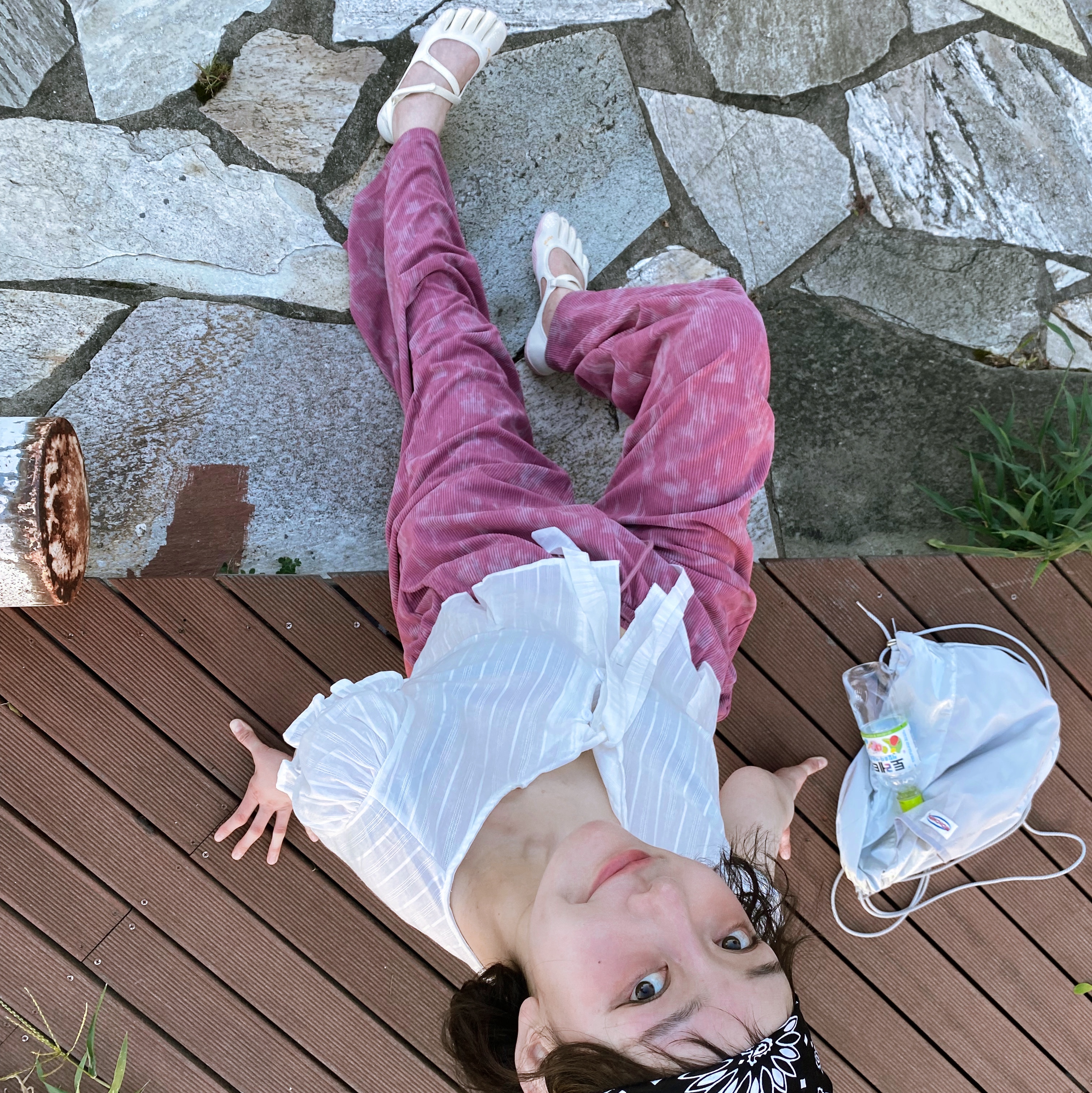(W) Vibram Fivefingers V-Soul Ivory Dusty Pink 착용 스타일 - 2