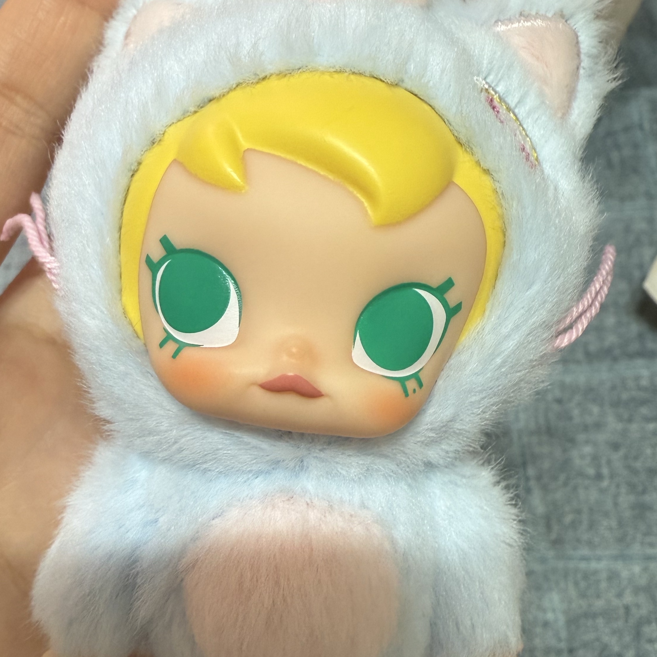 Pop Mart Baby Molly Pocket Friends Series Vinyl Plush Pendant (6 Blind Boxes) 착용 스타일 - 2