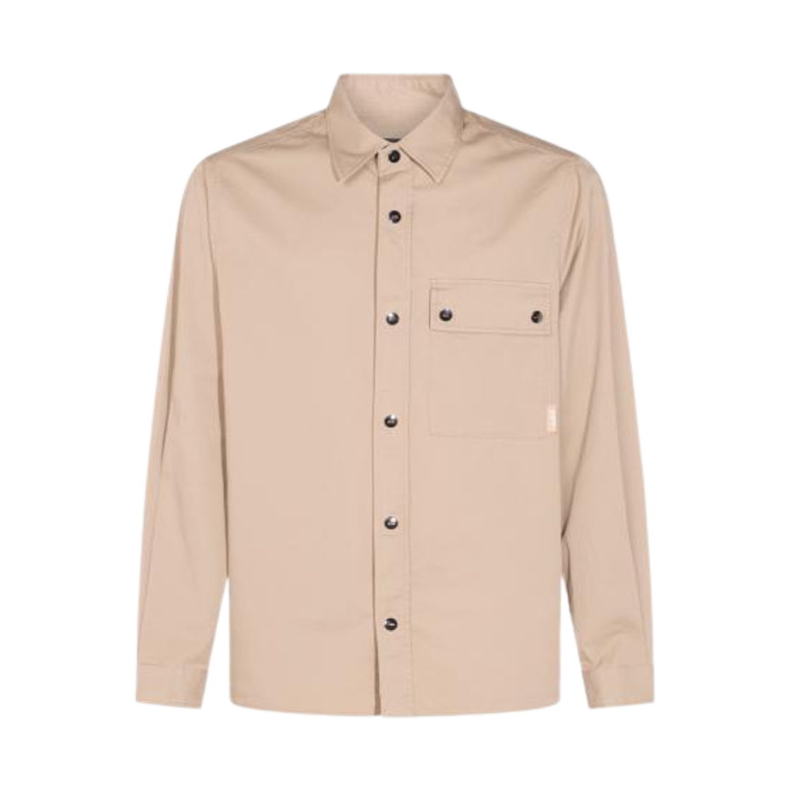 11AMT48-7011 Add Button Up Long Sleeve Shirt Beige