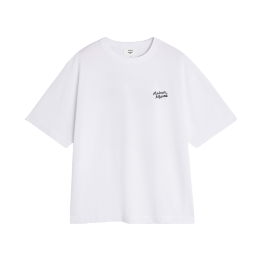 Maison Kitsune Handwriting Oversize T-Shirt White Black