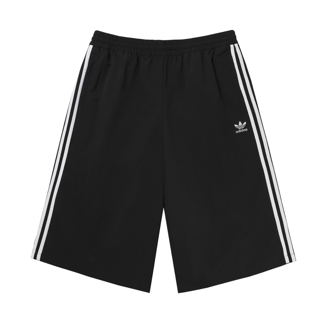 아디다스 오리지널스 카프리 쇼츠 화이트 블랙 - KR 사이즈(Adidas Originals Capri Shorts Black White - KR Sizing)