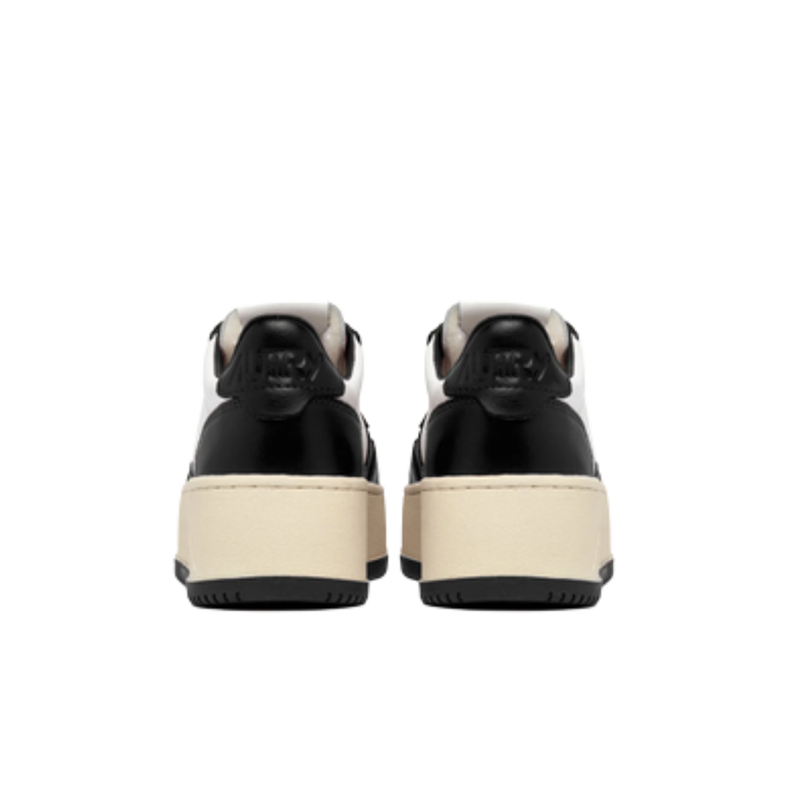 (W) 오트리 메달리스트 플랫폼 레더 스니커즈 화이트 블랙((W) Autry Medalist Platform Leather Sneakers White Black) - 3