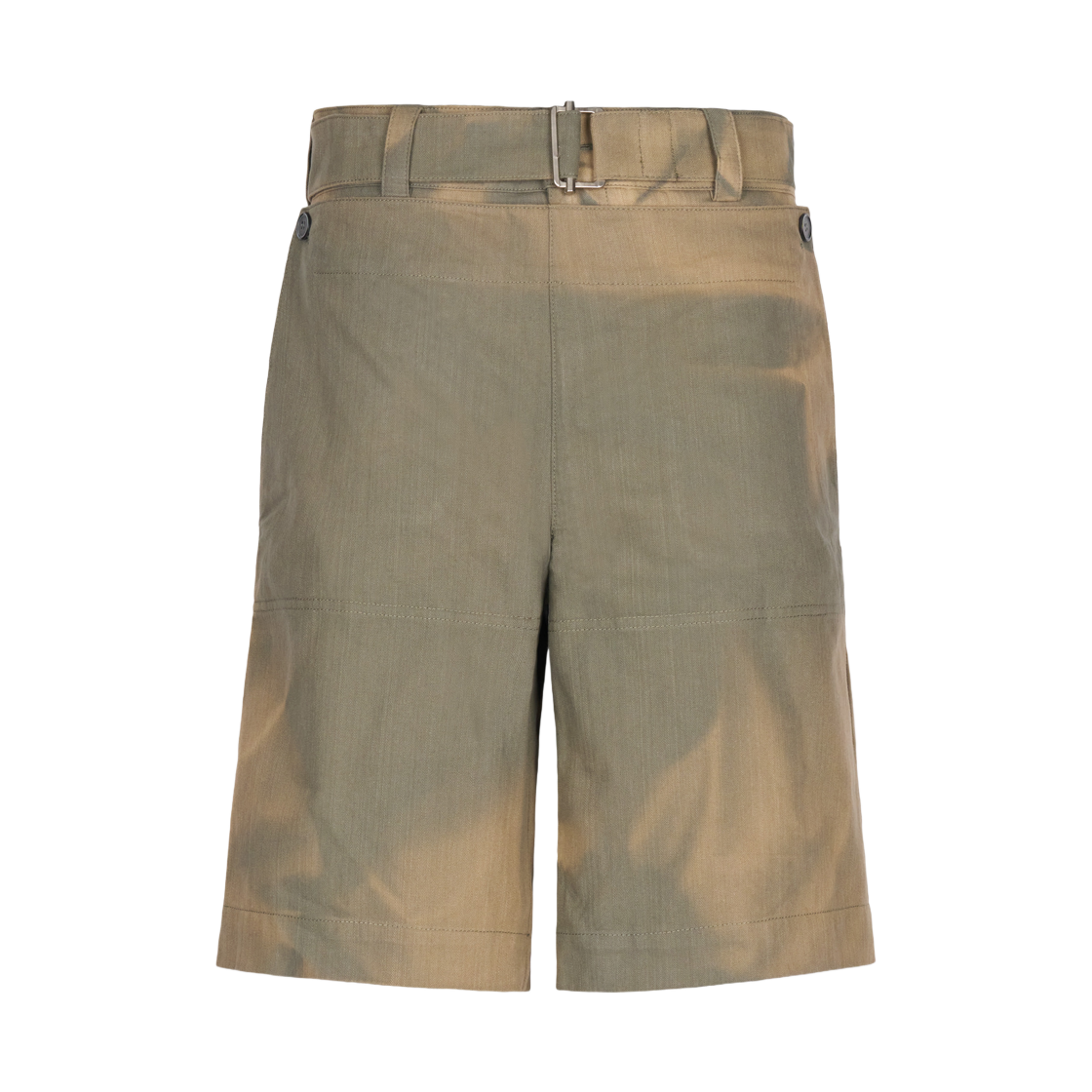 지용 킴 썬 블리치드 더블 프론트 쇼츠 그린(Jiyong Kim Sun Bleached Double Front Shorts Green)