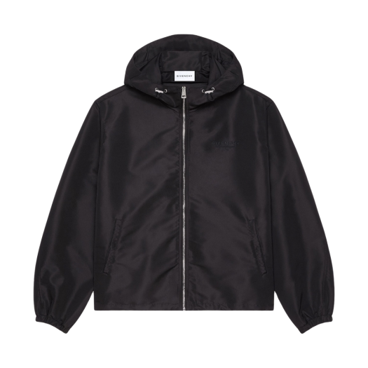 BM01DR166P-001 Givenchy Stamp Embroidered Windbreaker Black