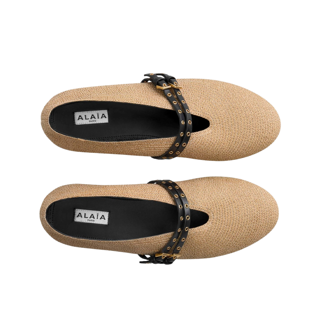 (W) 알라이아 페이퍼 스트로 플랫 내츄럴((W) Alaia Paper Straw Flats Natural) - 2