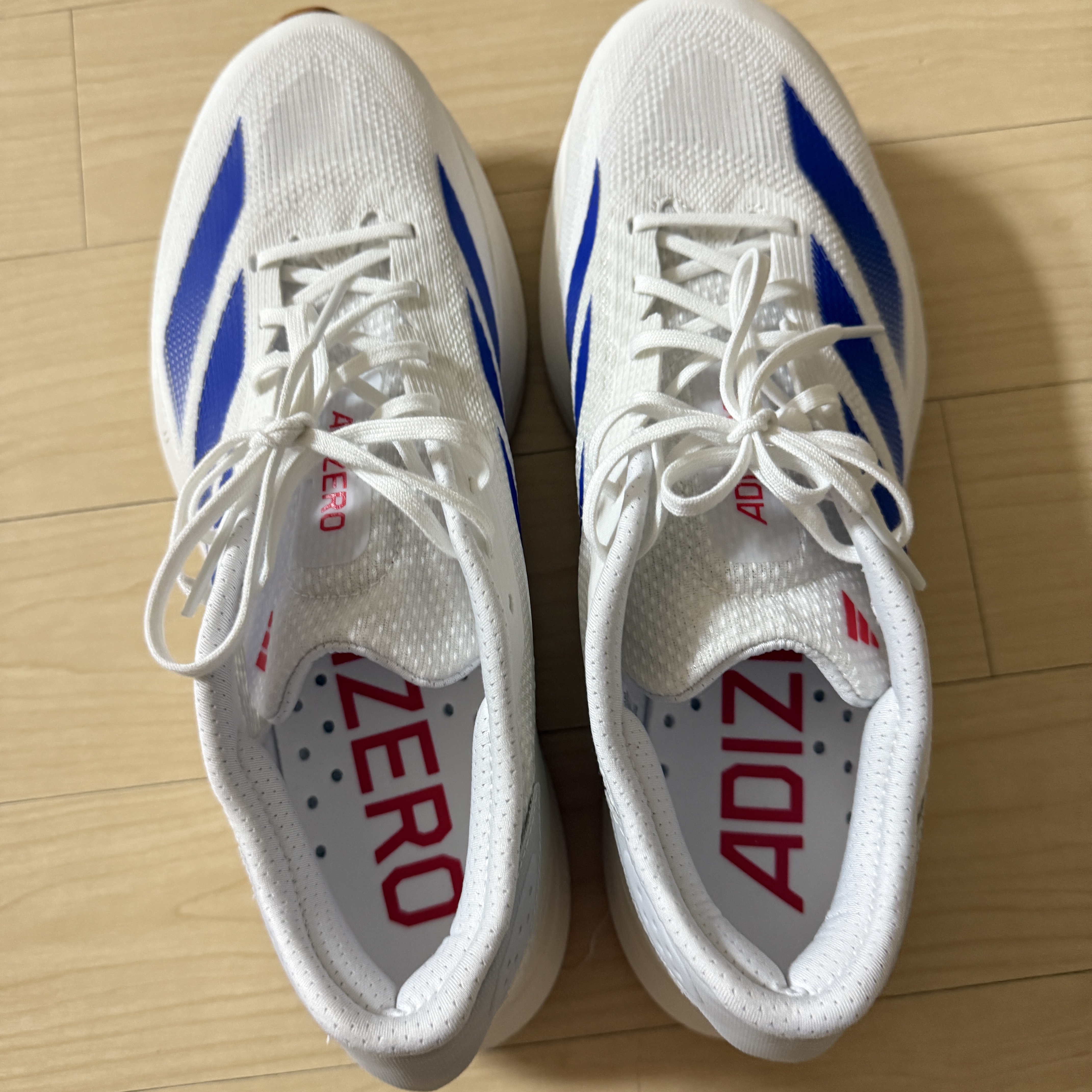 Adidas Adizero SL2 Cloud White Royal Blue 착용 스타일 - 2