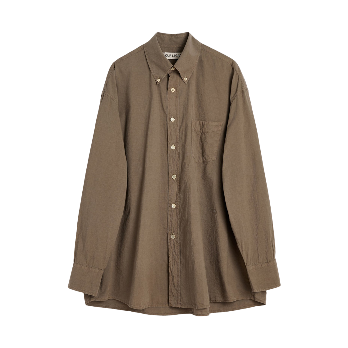 M4252BC Our Legacy Borrowed BD Shirt Clay Cotton Voile