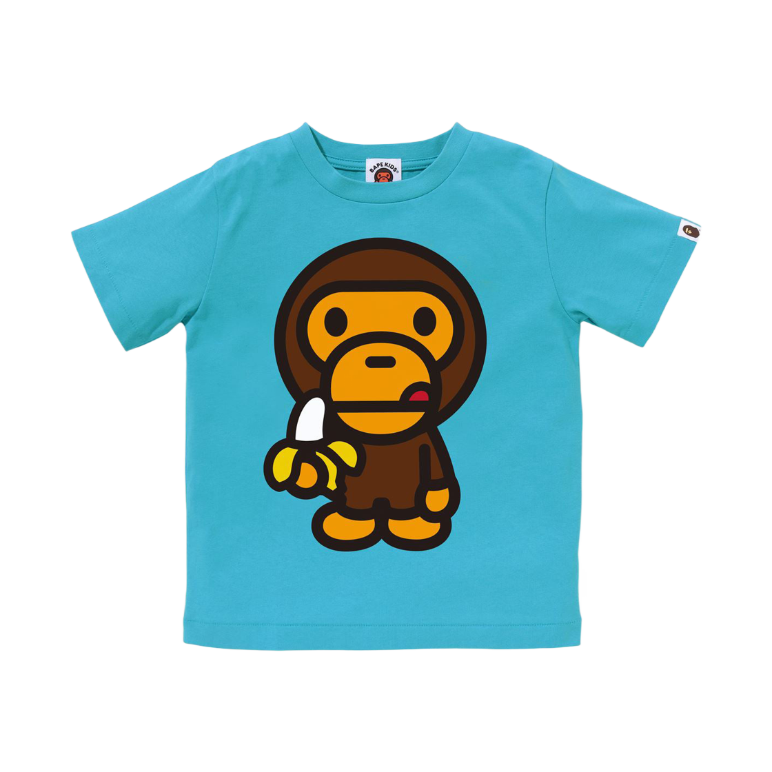 (키즈) 베이프 베이비 마일로 바나나 티셔츠 블루((Kids) BAPE Baby Milo Banana T-Shirt Blue) - 1