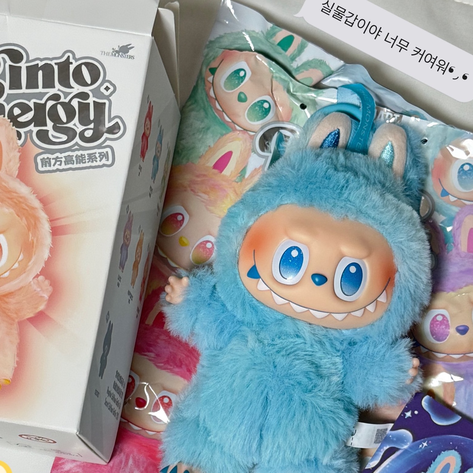 Pop Mart Labubu The Monsters Highlight Series Hope Keyring (Opened Case), NCT Wish Wish Single Album Wichu Keyring Ver. 착용 스타일 - 1