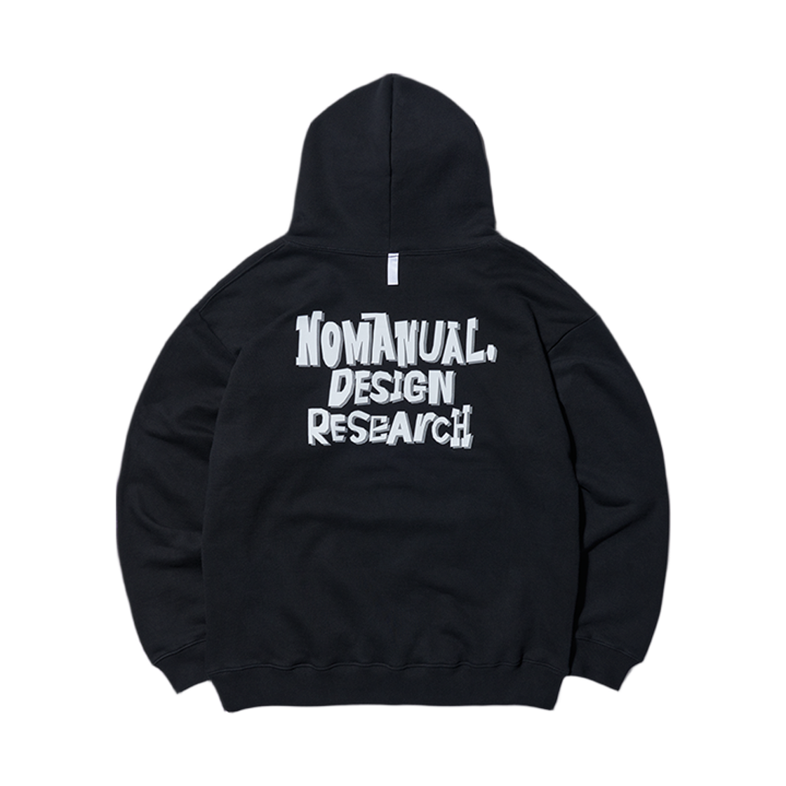 노매뉴얼 두들 로고 후디 블랙