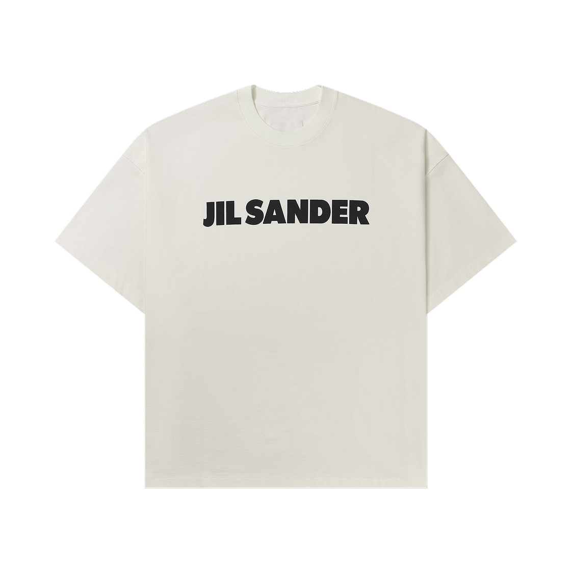 질 샌더 로고 티셔츠 내츄럴