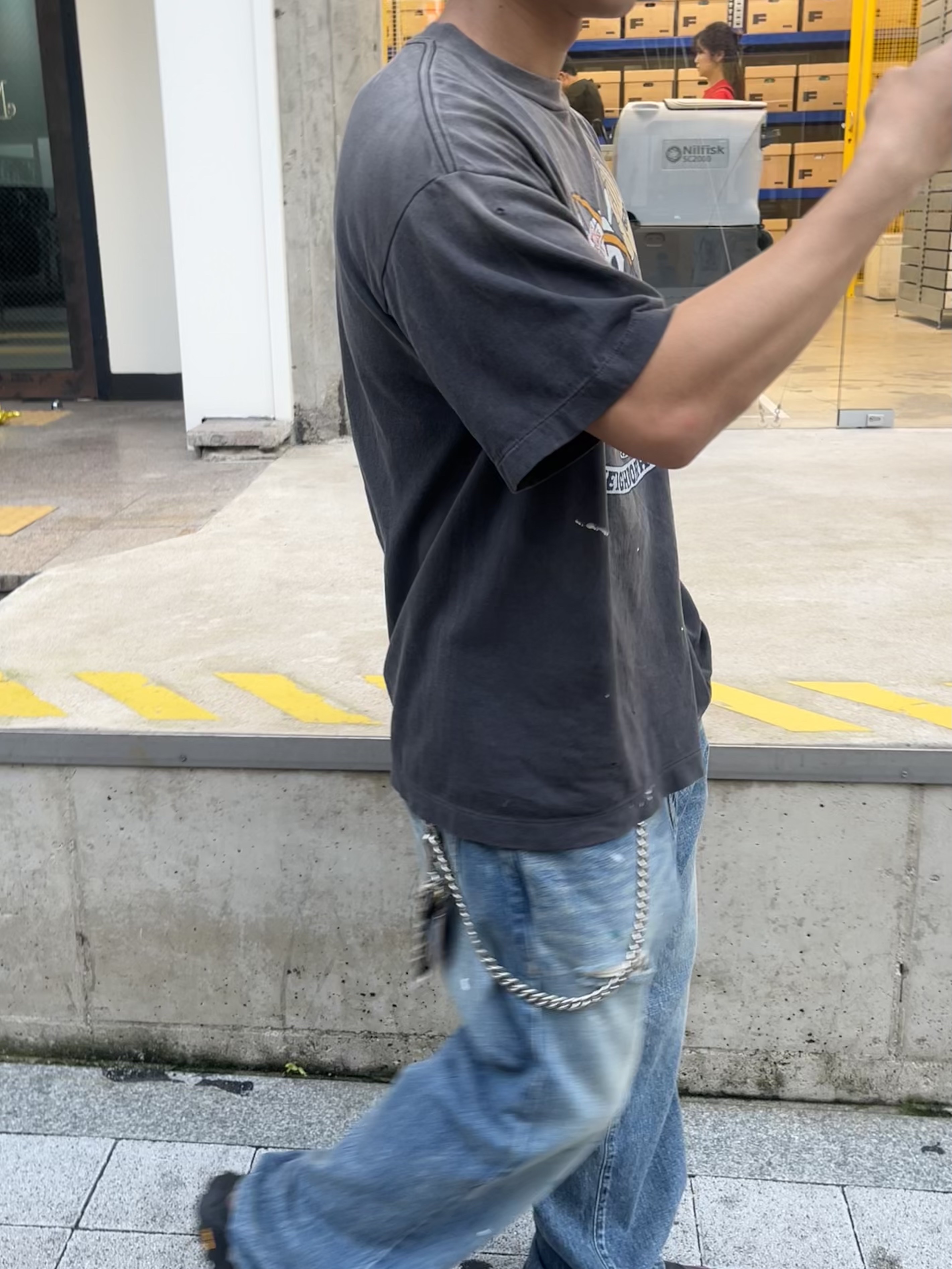 Neighborhood x Saint Mxxxxxx STHD Pray T-Shirt Black - 25SS 착용 스타일 - 3