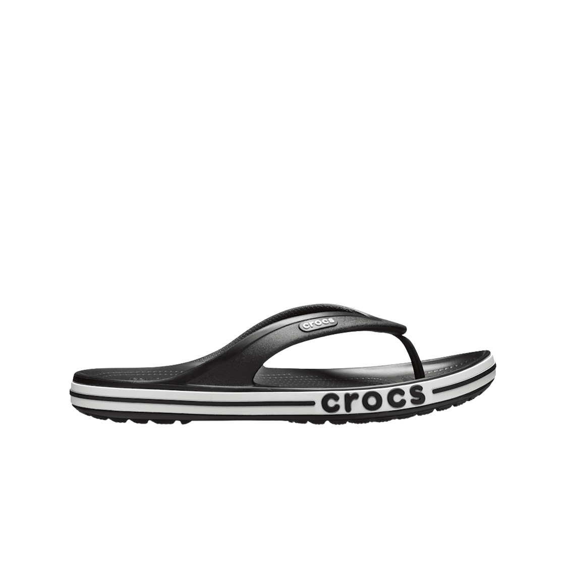 크록스 바야밴드 플립 블랙 화이트(Crocs Bayaband Flip Black White)