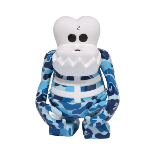 - BAPE x Bounty Hunter ABC Camo Skull-Kun Figure Blue
