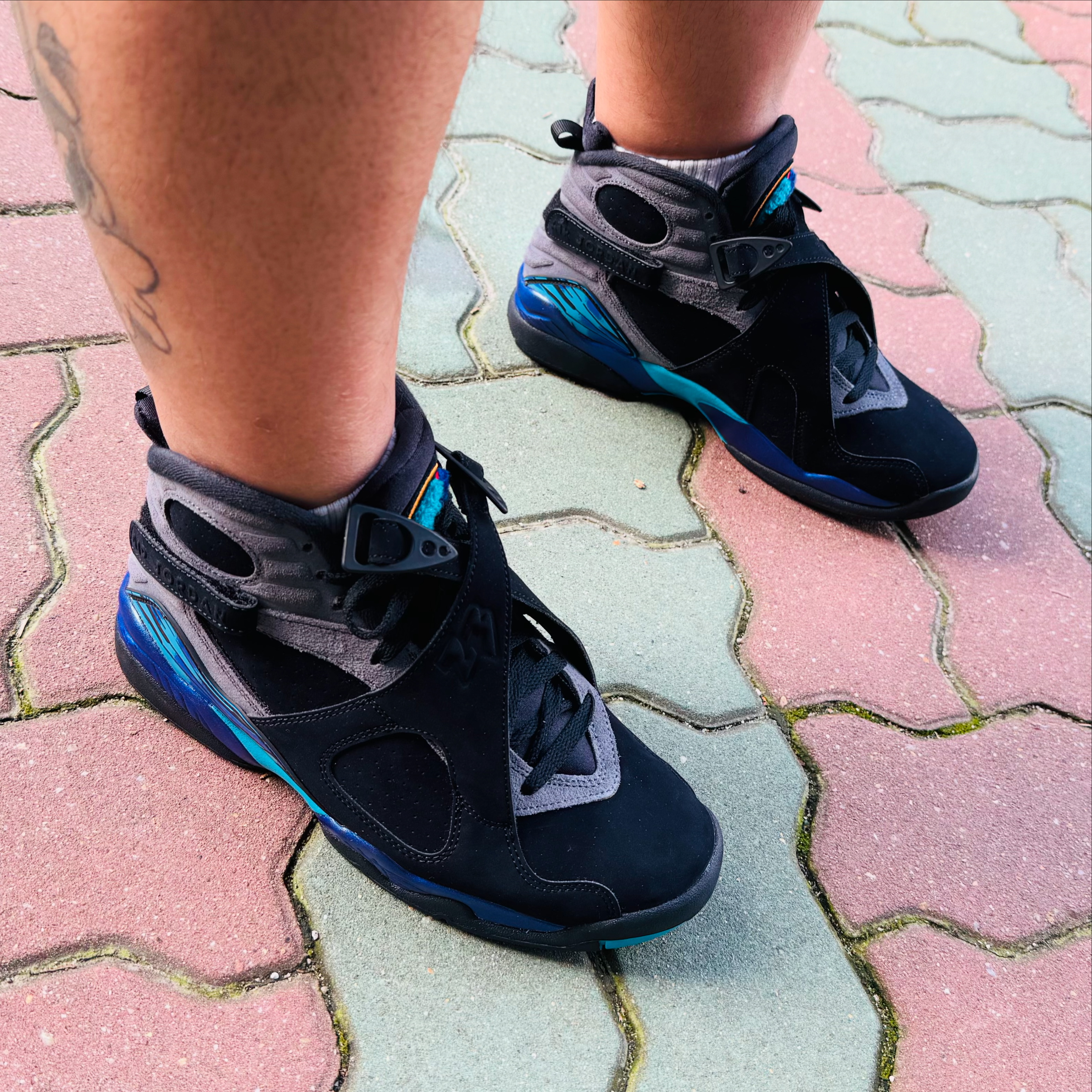 Jordan 8 Retro Aqua 2025 착용 스타일