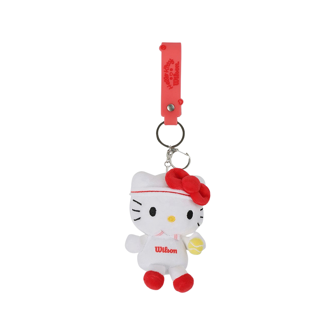 윌슨 x 산리오 캐릭터즈 헬로 키티 플러시 키링 화이트(Wilson x Sanrio Characters Hello Kitty Plush Keyring White)