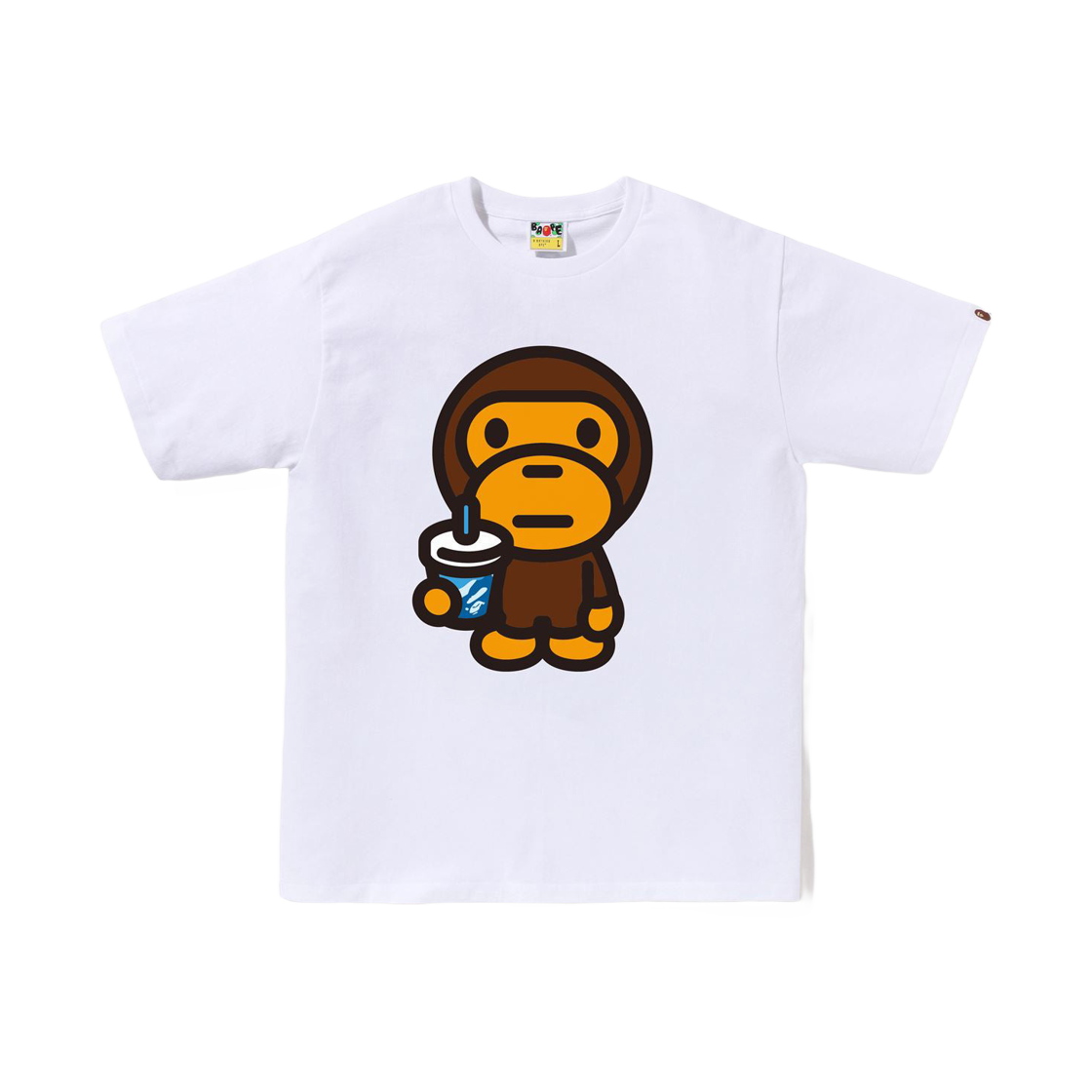 베이프 ABC 카모 베이비 마일로 쥬스 썸머 티셔츠 화이트(BAPE ABC Camo Baby Milo Juice Summer T-Shirt White)