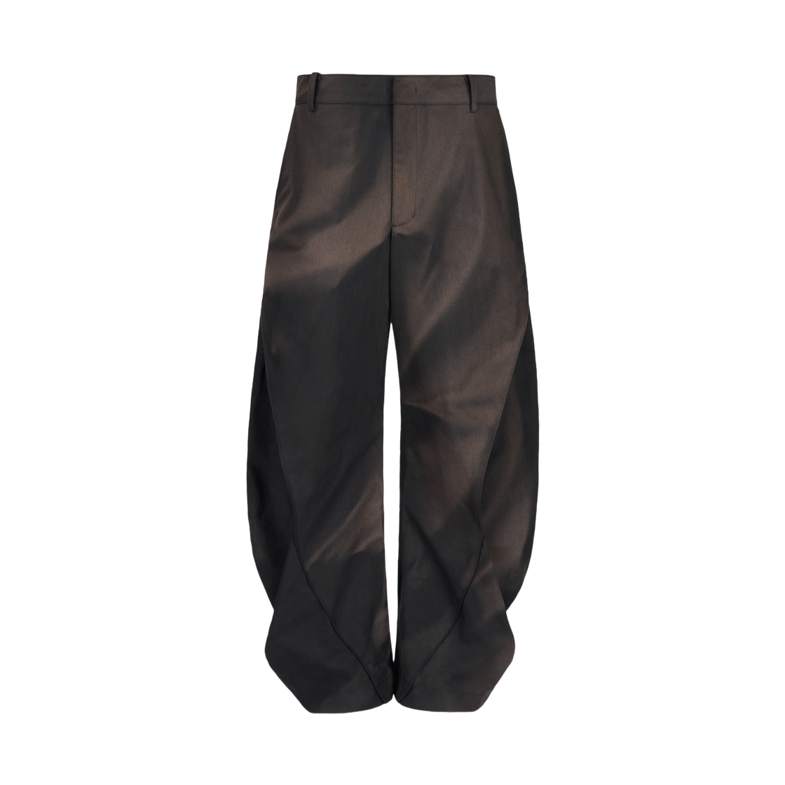 지용 킴 썬 블리치드 커브드 드로우코드 트라우저 블랙(Jiyong Kim Sun Bleached Curved Drawcord Trousers Black)
