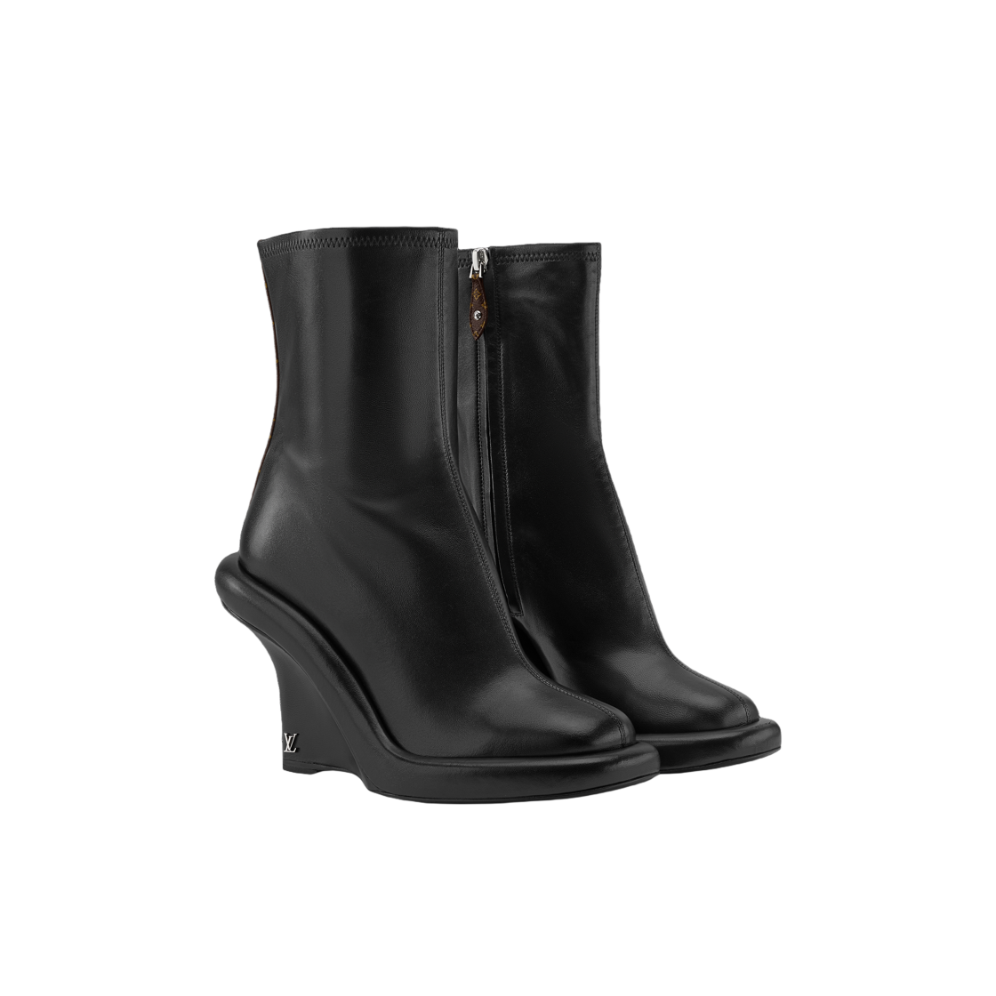 (W) 루이비통 라운지 웨지 앵클 부츠 블랙((W) Louis Vuitton Lounge Wedge Ankle Boots Black) - 2