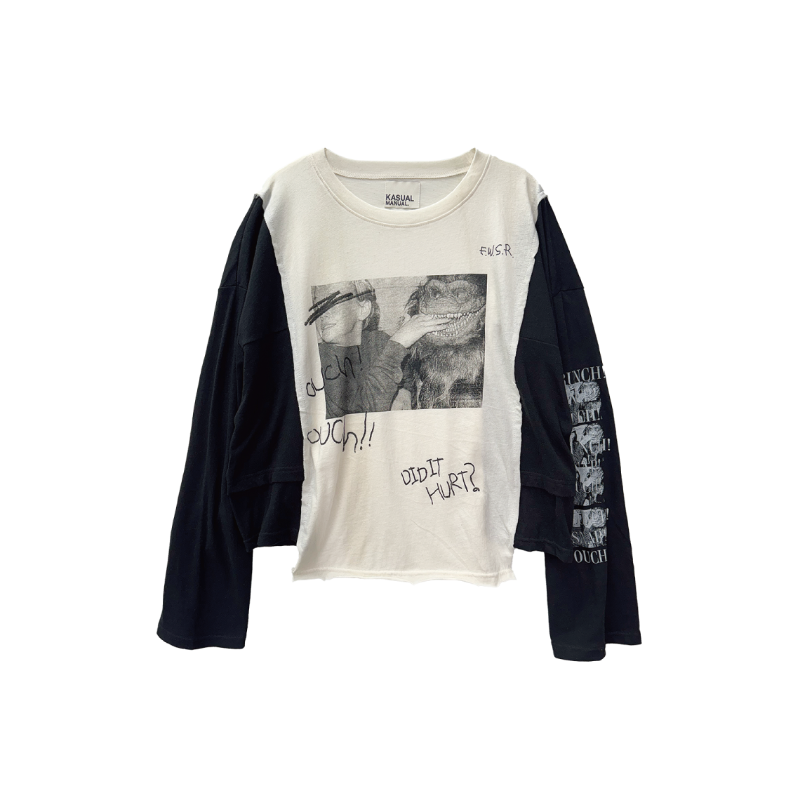 km25fw06 Kasual Manual Oops T-Shirt Black