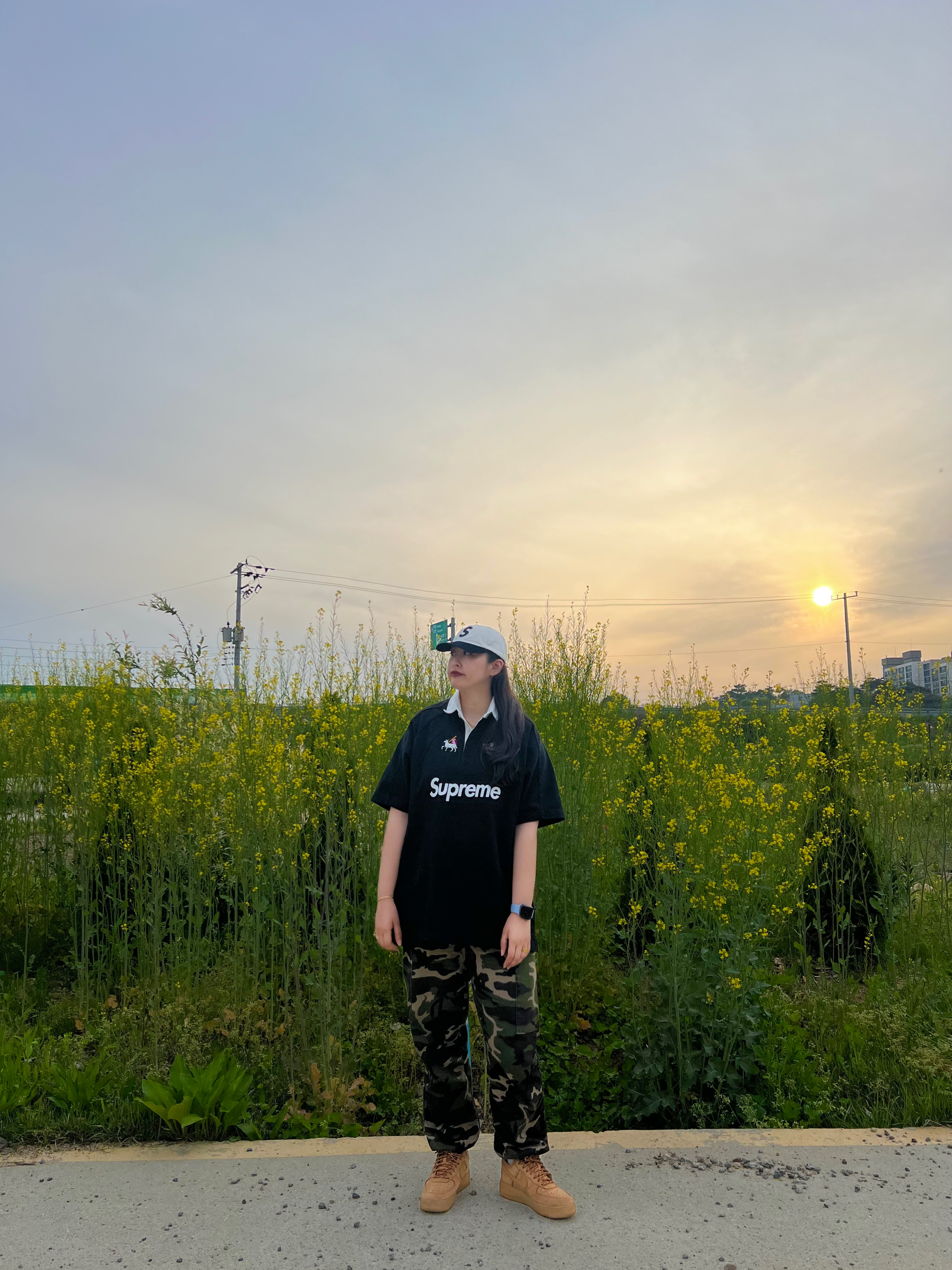 Supreme 2-Tone S Logo 6-Panel Stone - 24SS, Supreme S/S Rugby Black - 24SS 착용 스타일
