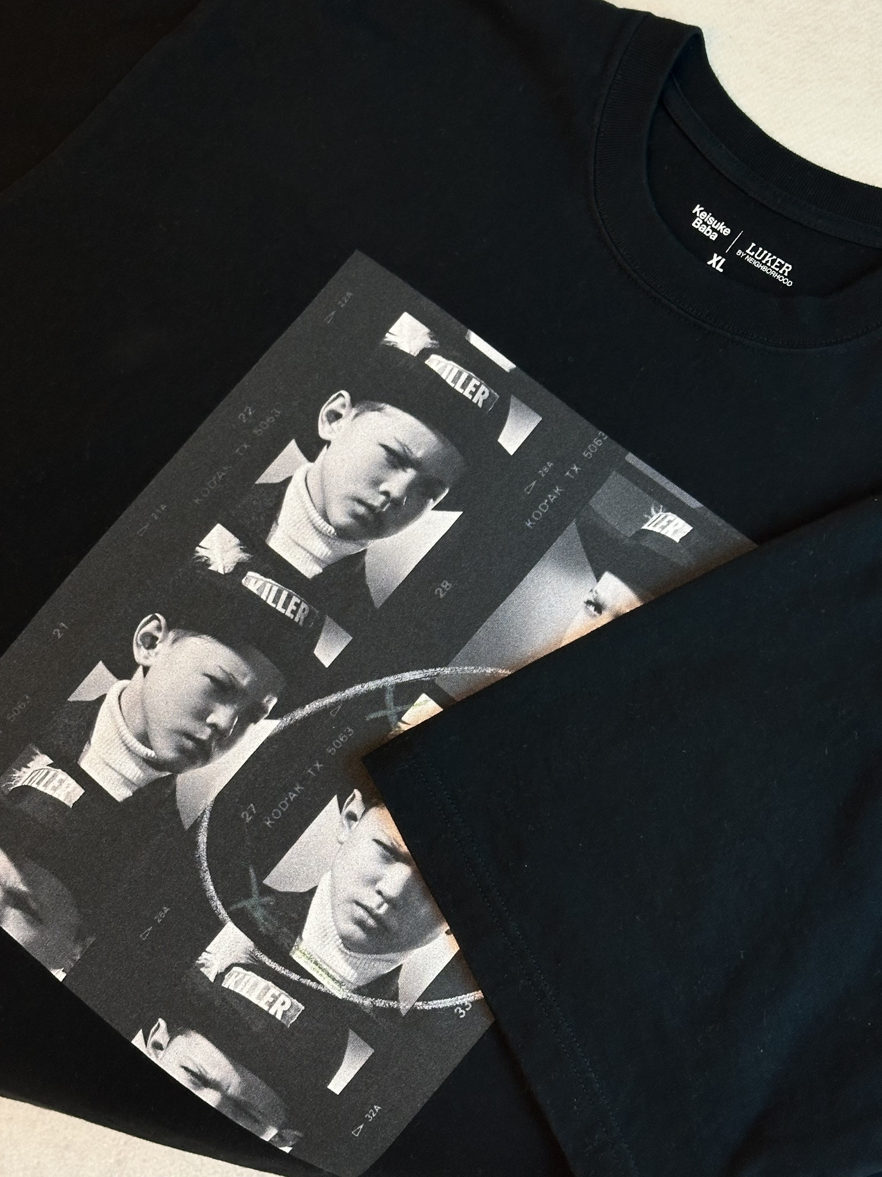 Neighborhood BF S/S T-Shirt Black 착용 스타일 - 1