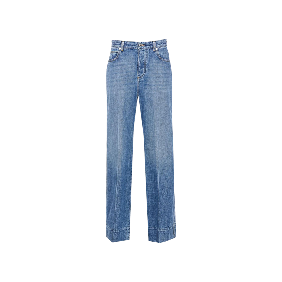 (W) 보테가 베네타 빈티지 인디고 팔라초 진 미드 블루((W) Bottega Veneta Vintage Indigo Palazzo Jeans Mid Blue)