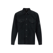 C.P. Company Corduroy Lens Buttoned Overshirt Black - 25FW