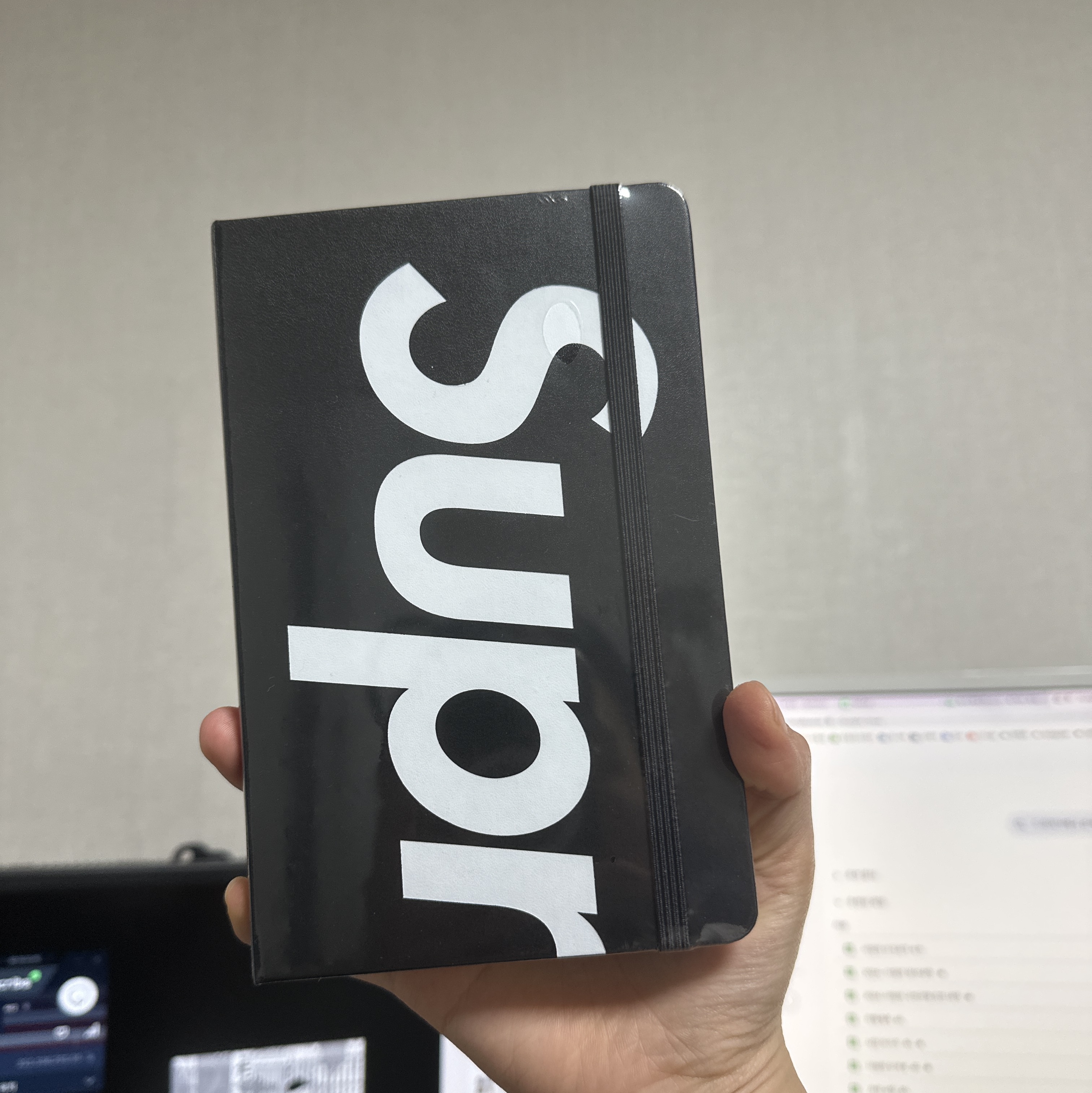 Supreme x Moleskine Notebook Black - 24FW 착용 스타일