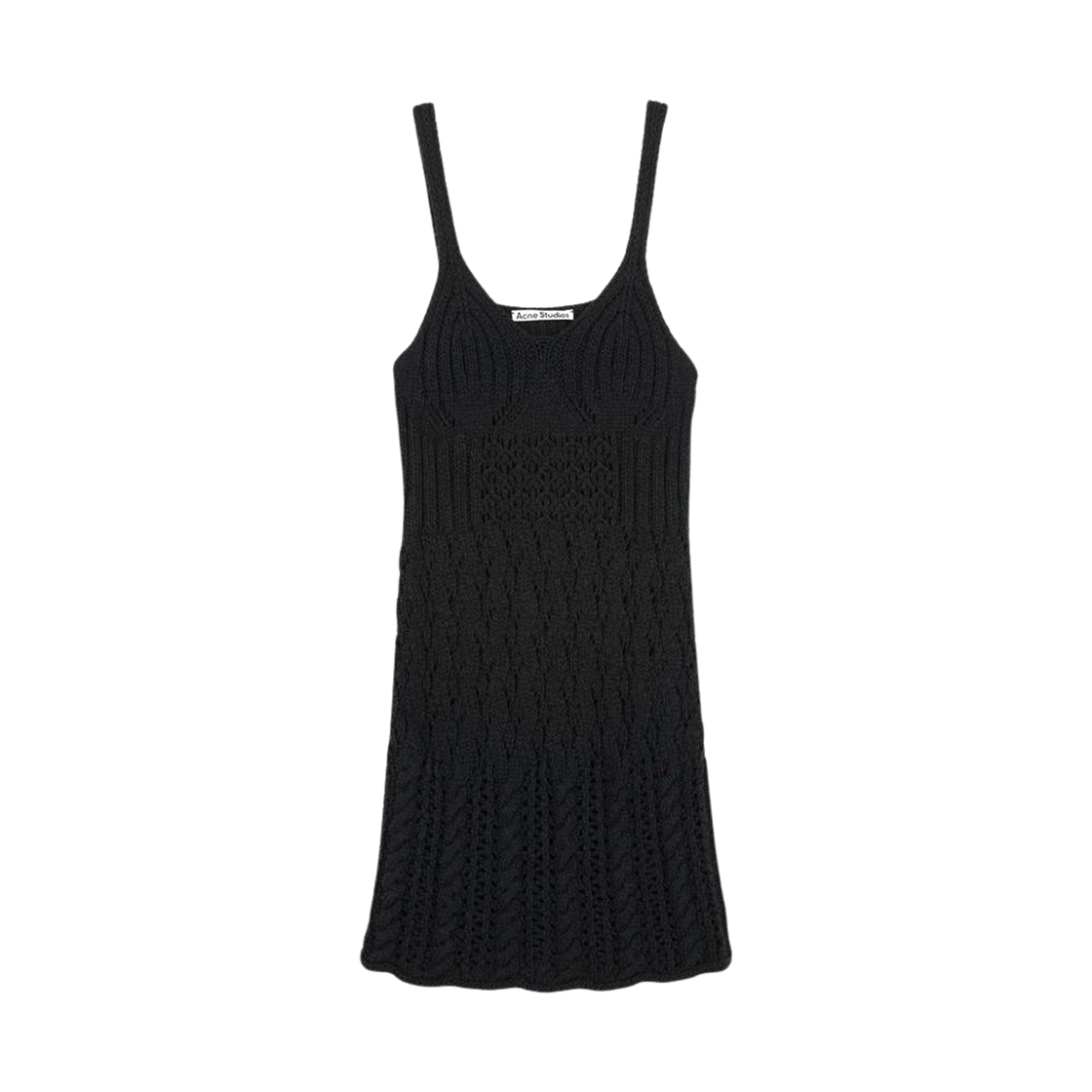 (W) 아크네 스튜디오 니티드 미니 드레스 블랙((W) Acne Studios Knitted Mini Dress Black) - 1