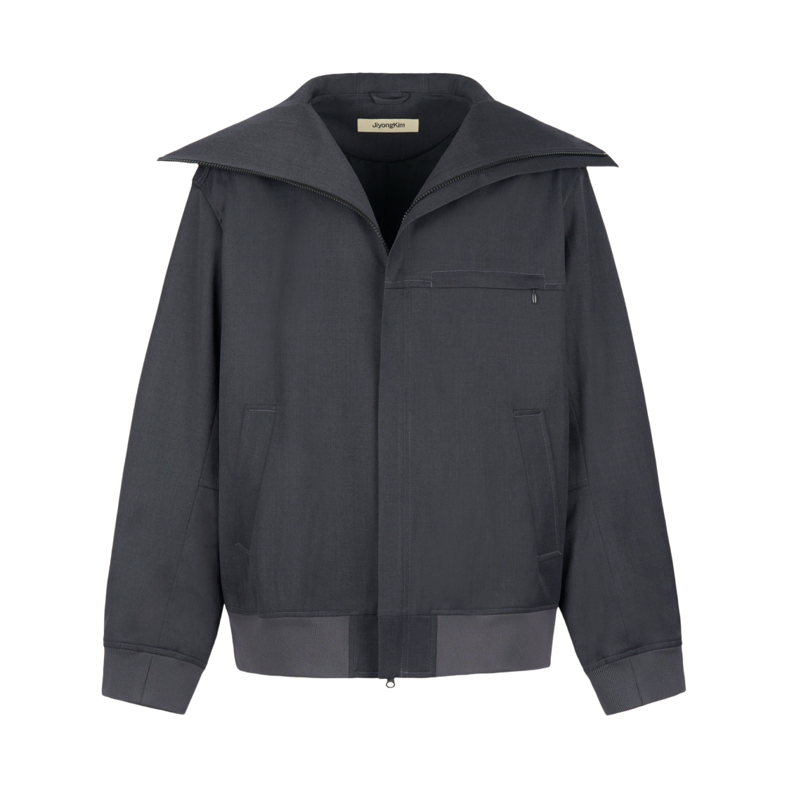 지용 킴 후드 집업 자켓 그레이(Jiyong Kim Hooded ZipUp Jacket Grey)