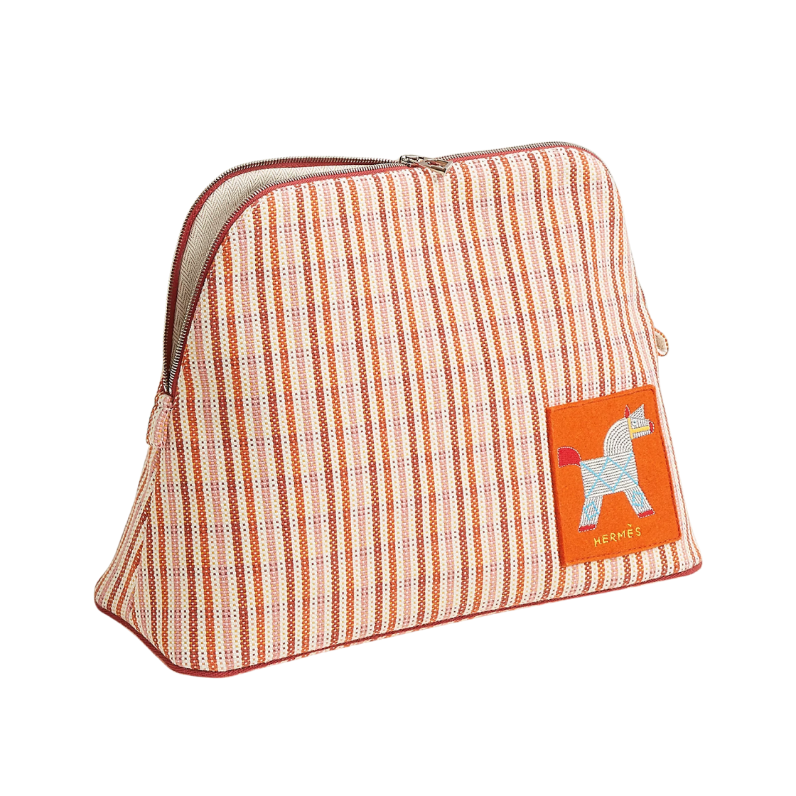에르메스 아니모 낫트 볼리드 파우치 캔버스 & 오랑쥬(Hermes Animaux Nattes Bolide Pouch Canvas & Orange) - 1