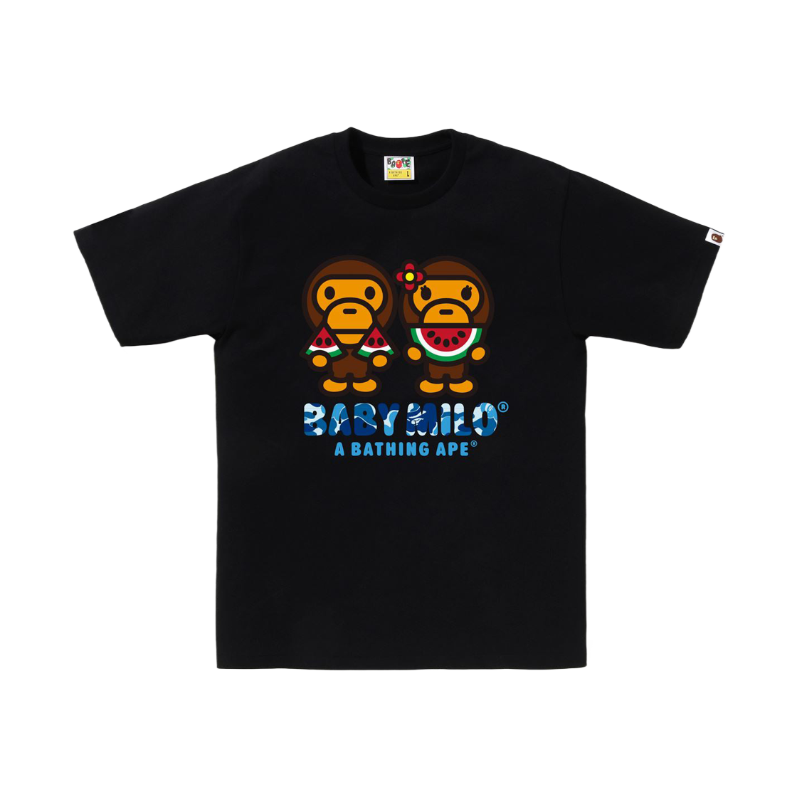 - BAPE ABC Camo Baby Milo Water Melon Summer T-Shirt Black