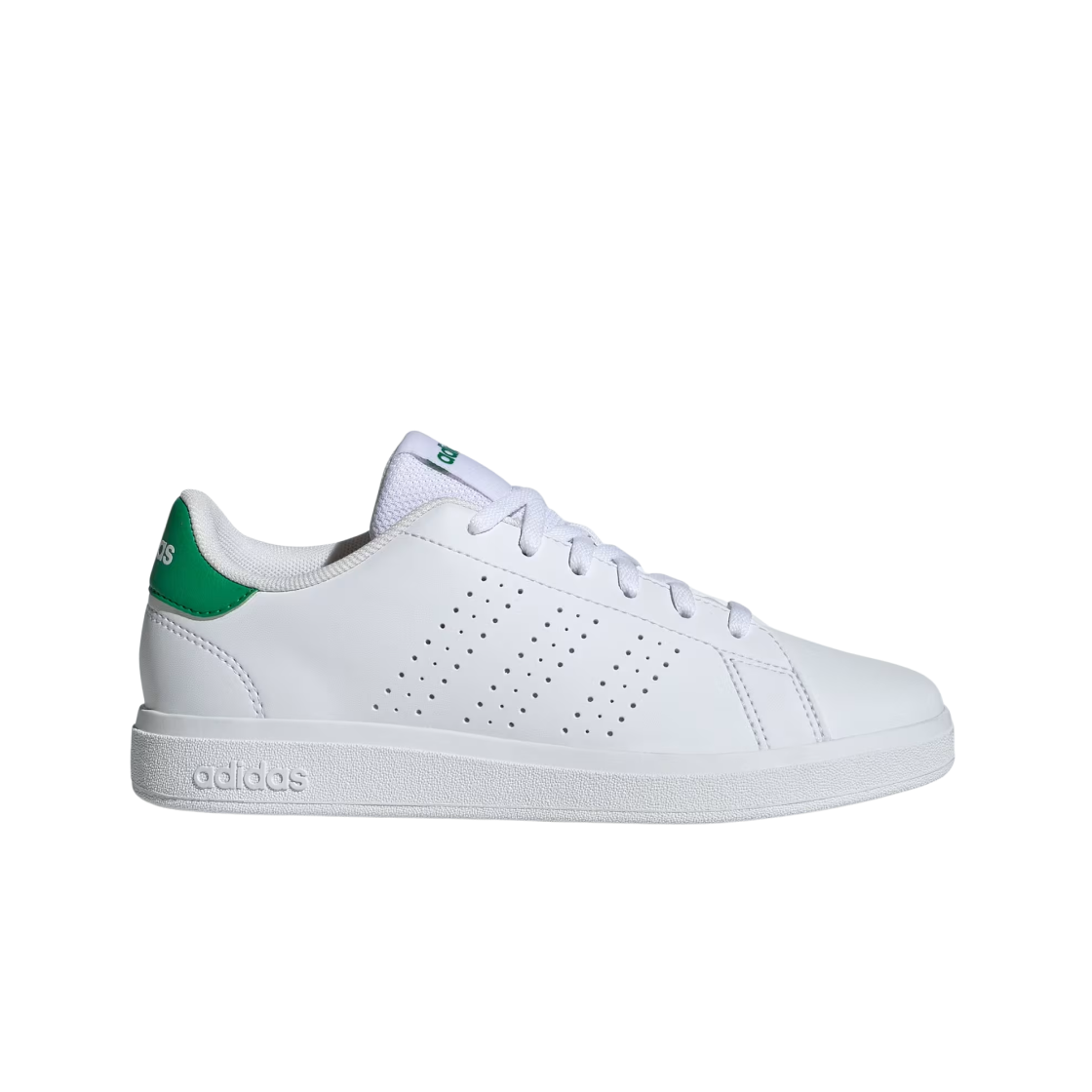 ID3889 (J) Adidas Advantage Base 2.0 Cloud White Green