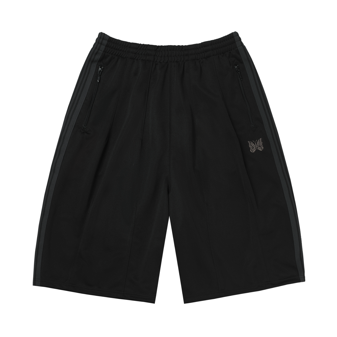 니들스 x LHP 트랙 쇼츠 폴리 스무스 블랙(Needles x LHP Track Shorts Poly Smooth Black)